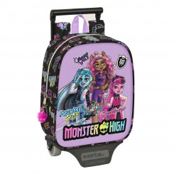 Школьный рюкзак на колесах Monster High Creep Black 22 x 27 x 10 см