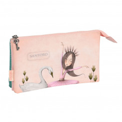 Double Carry-all Santoro Swan lake Grey Pink 22 x 12 x 3 cm
