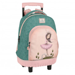 Школьный рюкзак на колесах Santoro Swan Lake Серый Розовый 32 x 45 x 21 см