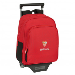 Школьный рюкзак на колесах Sevilla Fútbol Club Черный Красный 28 x 34 x 10 см