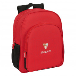 School Bag Sevilla Fútbol Club Black Red 32 X 38 X 12 cm