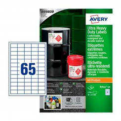 Labels Avery White Paper 50 Sheets 38 x 21,2 mm