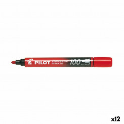 Перманентный маркер Pilot SCA-100 Красный 1 мм (12 шт.)
