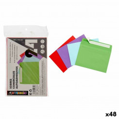 Конверты разноцветные бумажные 120 х 176 мм (48 шт.)