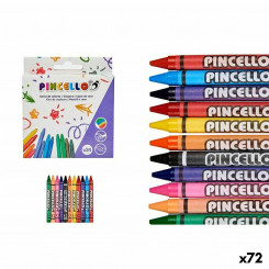 Värvilised värvipliiatsid Jumbo Multicolour Wax (72 ühikut)