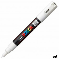felt-tip pens POSCA PC-1M White (6 Units)