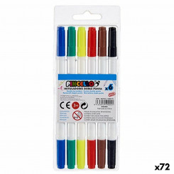 Set of Felt Tip Pens Double-ended Multicolour (72 Units)