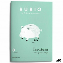 Блокнот для письма и каллиграфии Rubio Nº0 А5 на испанском языке 20 листов (10 единиц)