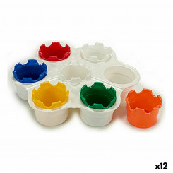 Palette Finger Paint Multicolour Plastic 23 x 6 x 25 cm (12 Units)