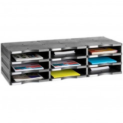 Модульный шкаф для документов Archivo 2000 36 x 90 x 40,5 см Полистирол черный