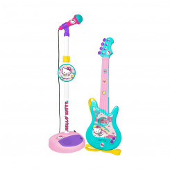 Детская гитара, микрофон Hello Kitty