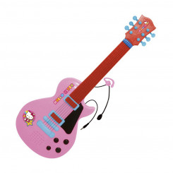 Детская Гитара Hello Kitty Микрофон Розовый Электроника
