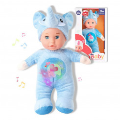 Doll Reig Elephant Blue Fluffy toy (30 cm)