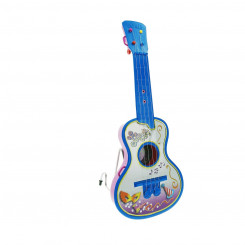 Baby Guitar Reig Party Blue White 4 Cords