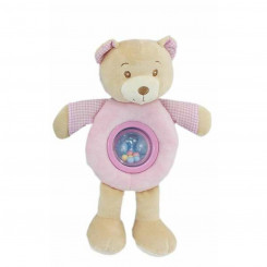 Rattle Cuddly Toy Lulu Pink Bear (25cm)
