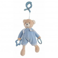 Rattle Cuddly Toy Activity Blue Bear Clip Velvet (26 cm)