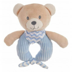 Rattle Cuddly Toy Blue Bear Velvet (18 cm)