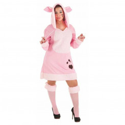 Costume for Adults Pink Size M Little Piggy