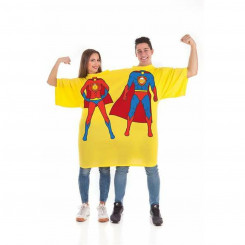 Costume for Adults Double M/L Yellow Superhero Beer