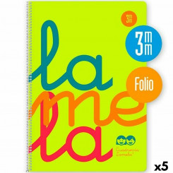 Notebook Lamela Yellow Din A4 80 Sheets (5 Units)