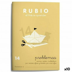 Maths exercise book Rubio Nº 14 A5 Spanish 20 Sheets (10 Units)