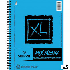 Блокнот для рисования Canson XL Mix Media Paper White A4 30 листов 5 шт. 300 г/м²