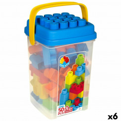Ehituskomplekt Color Block Basic Bucket 50 Pieces (6 Units)