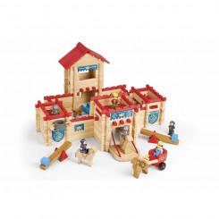 Action Figures Jeujura The Wooden Castle Fort  Playset 300 Pieces