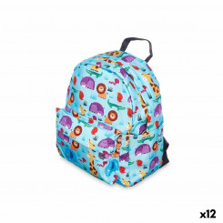 School Bag animals Multicolour 28 x 12 x 22 cm (12 Units)