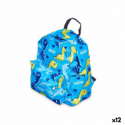 School Bag Dinosaurs Multicolour 28 x 12 x 22 cm (12 Units)
