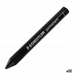 Восковой карандаш Staedtler Lumocolor 236-9 Черный (12 шт.)