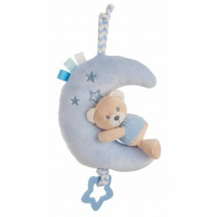 Rattle Cuddly Toy Blue Bear Moon Velvet 25cm