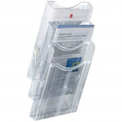 Counter Display Archivo 2000 Archiplay Wall Din A4 Transparent Vertical 3 Compartments