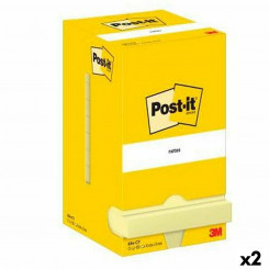 Sticky Notes Post-it 76 x 76 mm Yellow (2 Units)