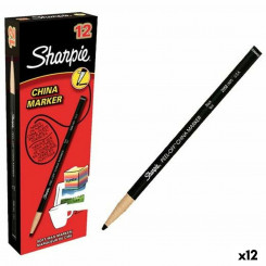 Marker Sharpie China Permanent Black 12 Pieces (12 Units)