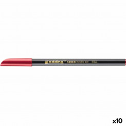 Marker pen/felt-tip pen Edding 1200 metal Red (10 Units)