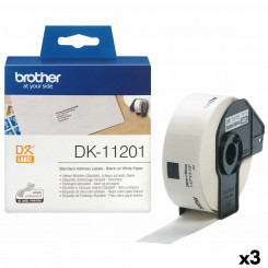 Этикетки для принтера Brother DK-11201 Белый 29 x 90 мм Черный Черный/Белый (3 шт.)