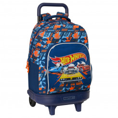 Школьный рюкзак на колесах Hot Wheels Speed club Оранжевый 33 X 45 X 22 см