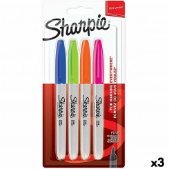 Set of Felt Tip Pens Sharpie Multicolour 4 Pieces 0,9 mm (3 Units)