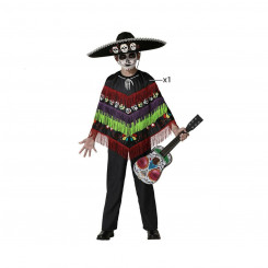 Costume for Children Skeleton Poncho Black