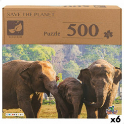 Pusle Colorbeby Elephant 500 tükki 6 ühikut 61 x 46 x 0,1 cm