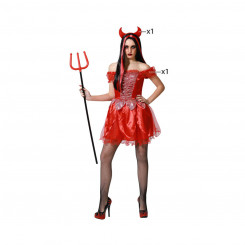 Costume for Adults Female Demon Red