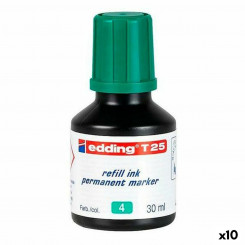 Запасные чернила Edding T25 Перманентный маркер Зеленый 30 мл (10 шт.)