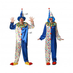 Costume for Adults Male Clown Blue