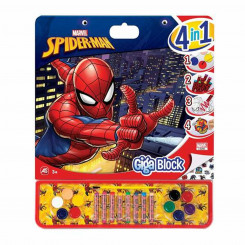 Picture Block for Colouring In Spiderman Giga Block 4-in-1 35 x 41 cm