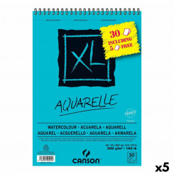 Drawing Pad Canson AQUARELLE XL 21 x 29,7 cm 5 Units 30 Sheets 300 g/m²