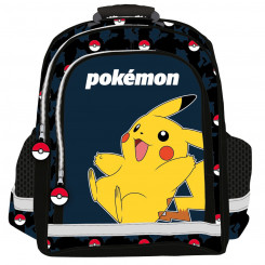 School Bag Pokémon Pokeball Blue Black