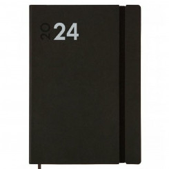 Diary Finocam Dynamic Mara 2024 Black A5 14 x 20,4 cm