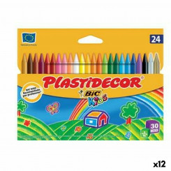 Värvilised värvipliiatsid Plastidecor Multicolour (12 ühikut)