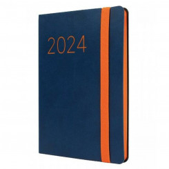 Diary Finocam Flexi 2024 Blue 11,8 x 16,8 cm